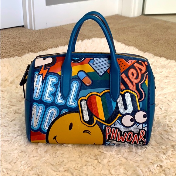 Anya Hindmarch Graffiti Graphic Smiley Doctor Bag